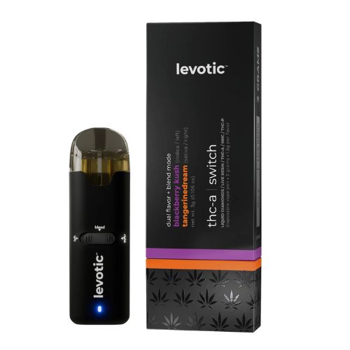 Levotic 3g Switch Live Resin Disposable Vape | Dual Strain THC-A Pen | blackberry kush x tangerine dream