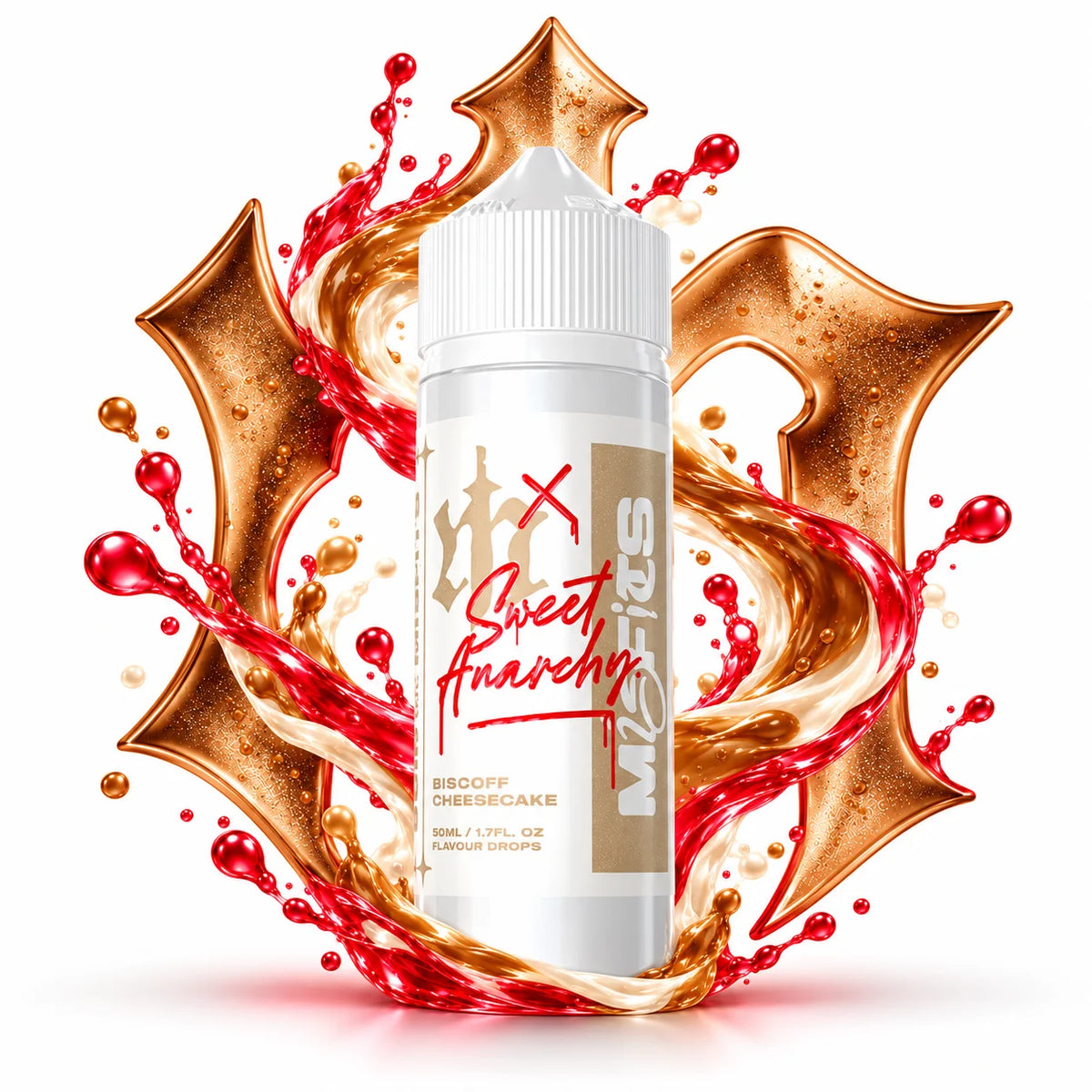 Misfits X Sweet Anarchy Biscoff Cheesecake 120ml longfill aroma bottle