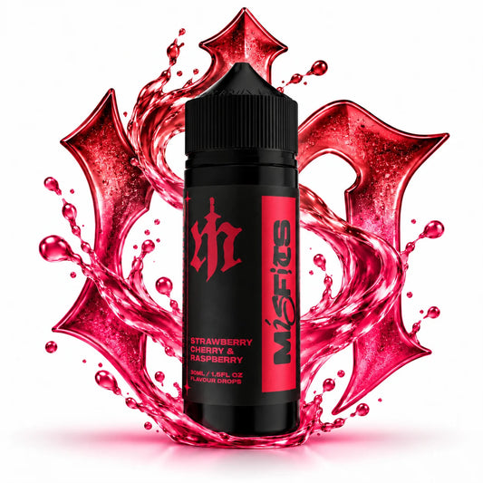 Misfits Strawberry Cherry & Raspberry 120ml longfill aroma bottle