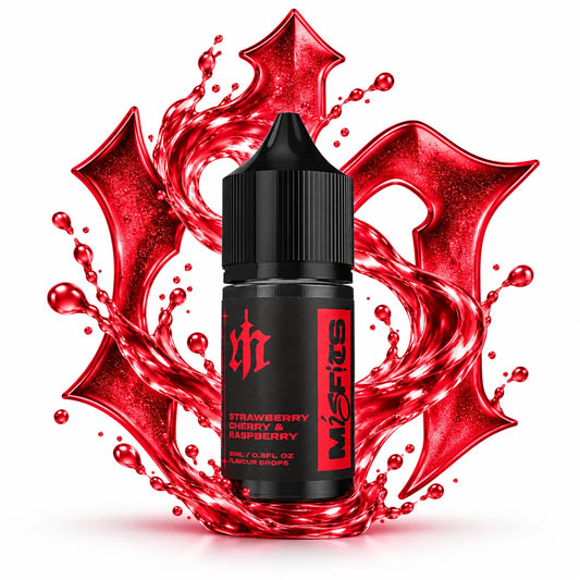 Misfits Strawberry Cherry Raspberry Longfill Nic Salt Combo