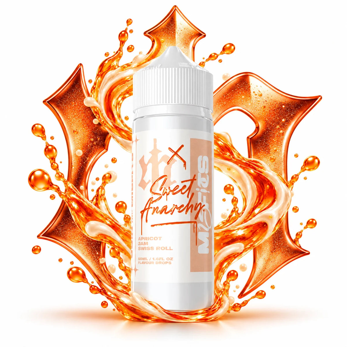 Misfits X Sweet Anarchy Apricot Jam Swiss Roll 120ml longfill aroma bottle