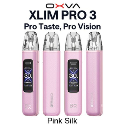 OXVA Xlim Pro 3 Pod Kit - Pink Silk - compact vape device with adjustable airflow at Skyline Vape Shop South Africa