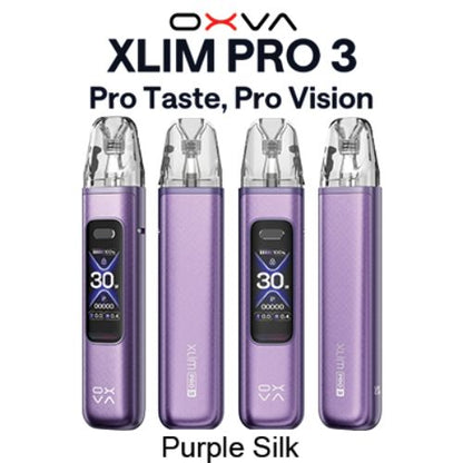 OXVA Xlim Pro 3 Pod Kit - Purple Silk  - compact vape device with adjustable airflow at Skyline Vape Shop South Africa