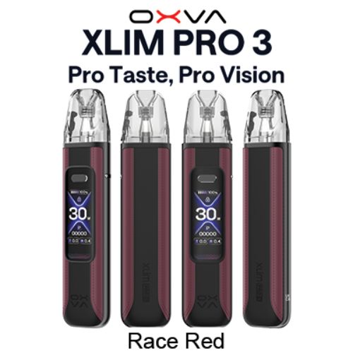 OXVA Xlim Pro 3 Pod Kit - Race Red - compact vape device with adjustable airflow at Skyline Vape Shop South Africa