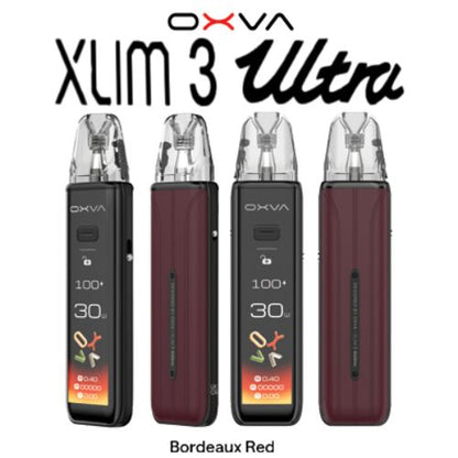 OXVA Xlim 3 Ultra Pod Kit - Bordeaux Red - compact vape device with adjustable airflow at Skyline Vape Shop South Africa