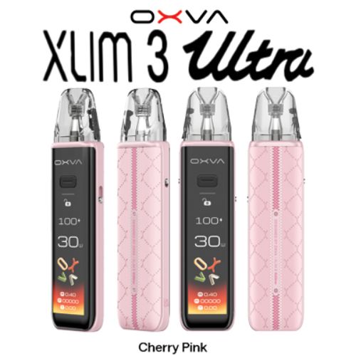 OXVA Xlim 3 Ultra Pod Kit - Cherry Pink - compact vape device with adjustable airflow at Skyline Vape Shop South Africa