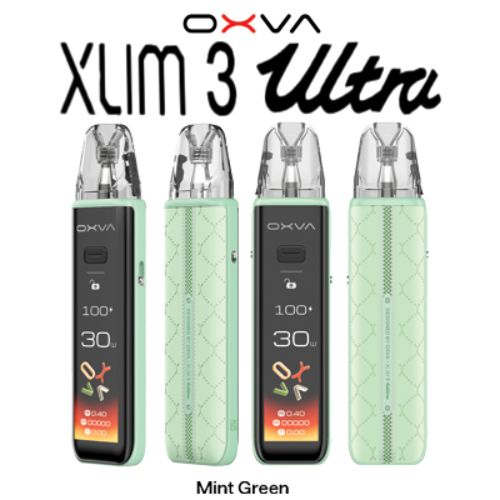 OXVA Xlim 3 Ultra Pod Kit - Mint Green - compact vape device with adjustable airflow at Skyline Vape Shop South Africa