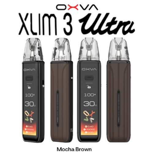 OXVA Xlim 3 Ultra Pod Kit - Mocha Brown - compact vape device with adjustable airflow at Skyline Vape Shop South Africa