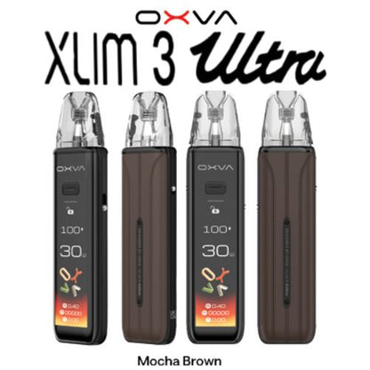 OXVA Xlim 3 Ultra Pod Kit - Mocha Brown - compact vape device with adjustable airflow at Skyline Vape Shop South Africa