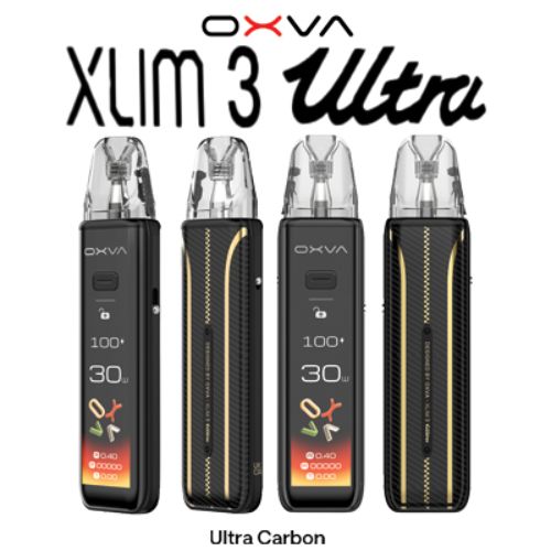 OXVA Xlim 3 Ultra Pod Kit - Ultra Carbon - compact vape device with adjustable airflow at Skyline Vape Shop South Africa
