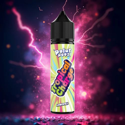 Tropical Charge nic salt longfill - Polar Popz passionfruit peach watermelon ice e-liquid South Africa