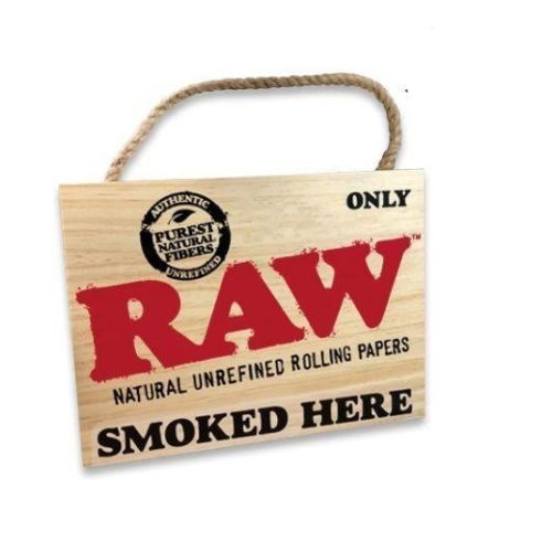 RAW Smoked Here Sign | Skyline Smoke Shop | South Africa