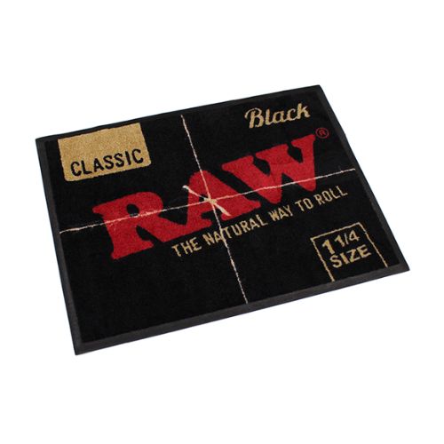 RAW Black Floor Mat | Skyline Smoke Shop