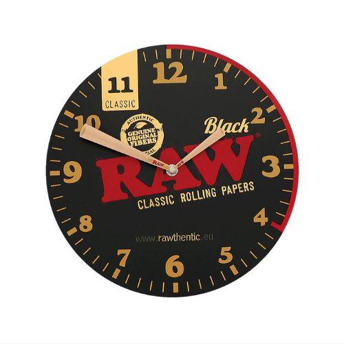 RAW Black Wall Clock | Skyline Smoke Shop | South Africa