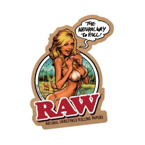 Raw Girl Sticker V2 | Skyline Smoke Shop | South Africa