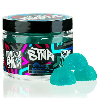 Sour Blue Raspberry STNR 125mg Delta 8 Gummies | Skyline Smoke Shop 