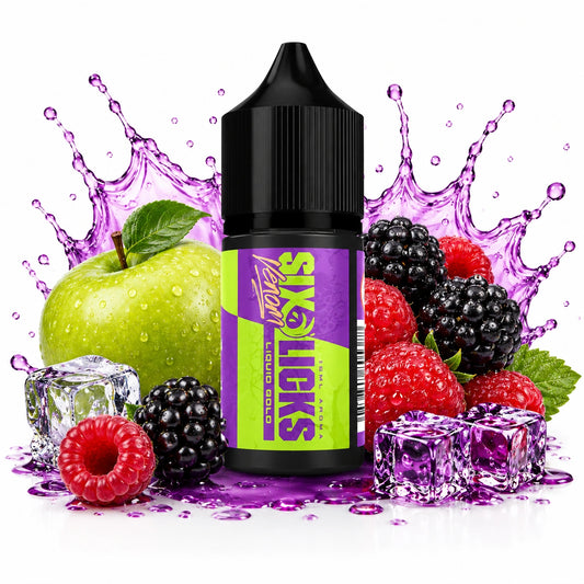 Six Licks Venom Liquid Gold 30ml Nic Salt Longfill Combo – Blackberry, Raspberry and Apple MTL E-Liquid

