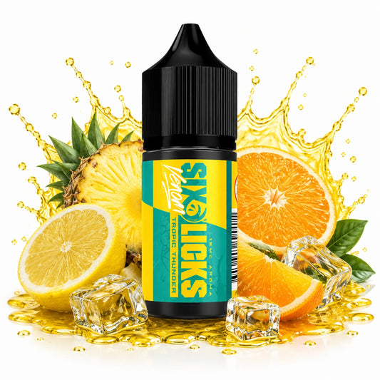 Six Licks Venom Tropic Thunder 30ml Nic Salt Longfill Combo – Lemon, Orange and Pineapple MTL E-Liquid


