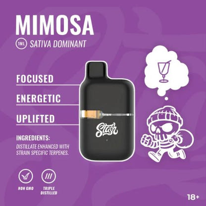 Stash Bars Disposable Vapes | Premium 1ml CBD Vape Devices | Mimosa