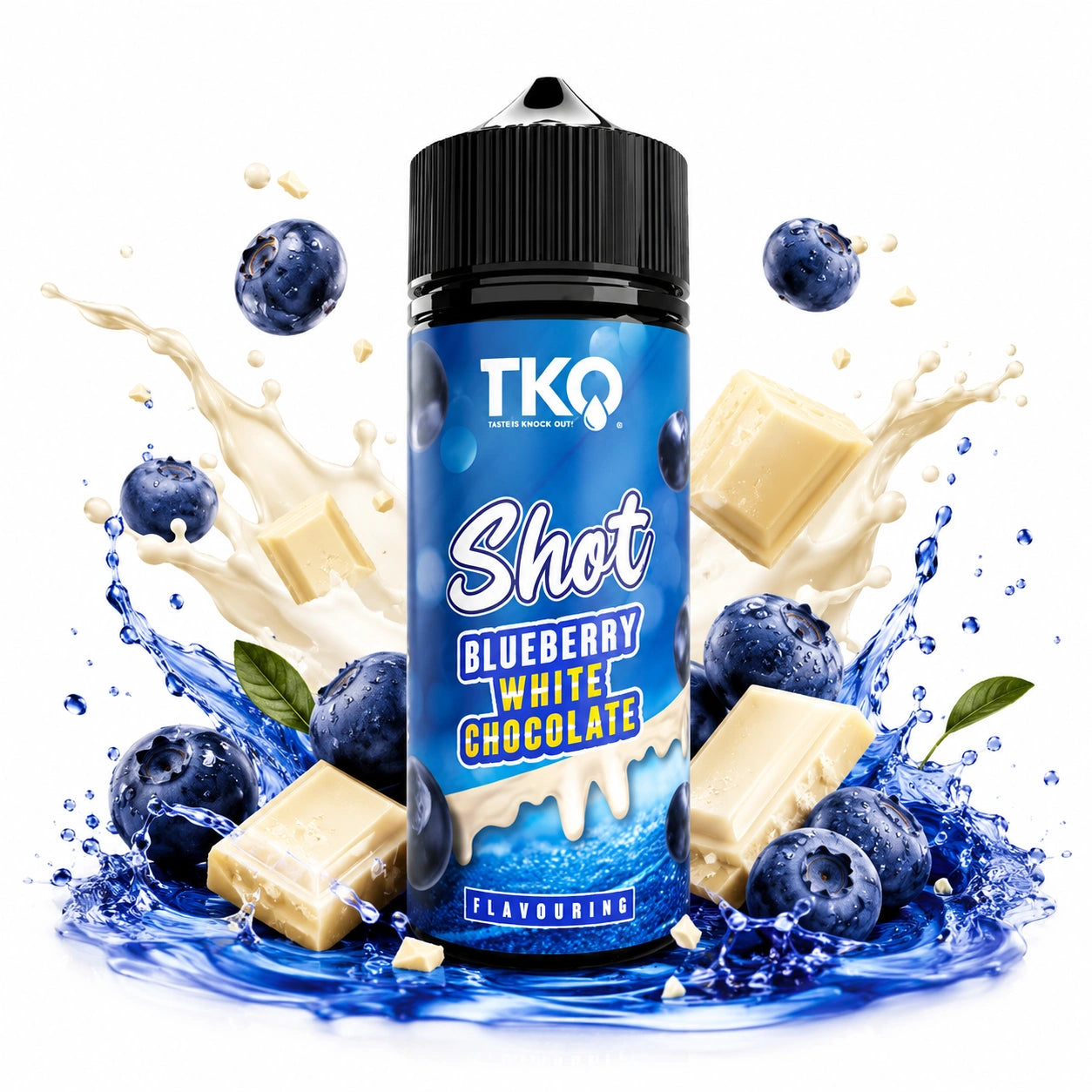 TKO Blueberry White Chocolate 120ml Freebase Longfill E-Liquid – Creamy Berry Dessert Sub-Ohm Vape
