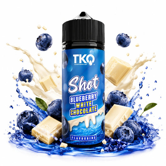 TKO Blueberry White Chocolate 120ml Freebase Longfill E-Liquid – Creamy Berry Dessert Sub-Ohm Vape