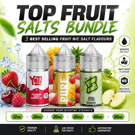 Top Dessert Nic Salt Bundle – Cloud Flavour Labs Cinnies, TKO Blue Milk & Misfits Biscoff Cheesecake Longfill

