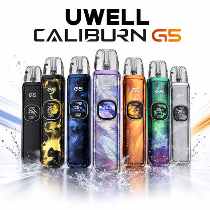 Uwell Caliburn G5 Pod Kit – 35W pod system with 1600mAh battery and GPP Alpha cartridge

