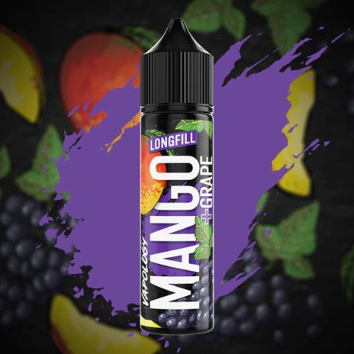 Vapology Mango Grape 60ml Longfill Nic Salt Combo - premium DIY nic salt e-liquid with tropical mango and bold grape ice flavor