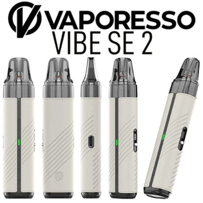 Vaporesso Vibe SE 2 Pod Kit | Compact Vape Device | White Leather