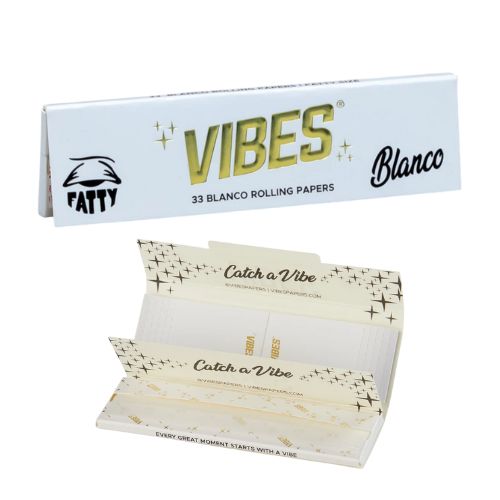 Vibes Fatty Blanco Rolling Papers With Tips | Skyline Smoke Shop