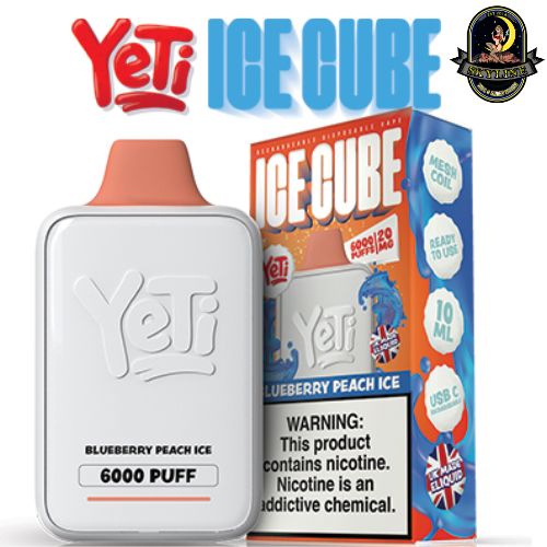 Yeti Ice Cube Blueberry Peach Ice 20mg Disposable Vape
