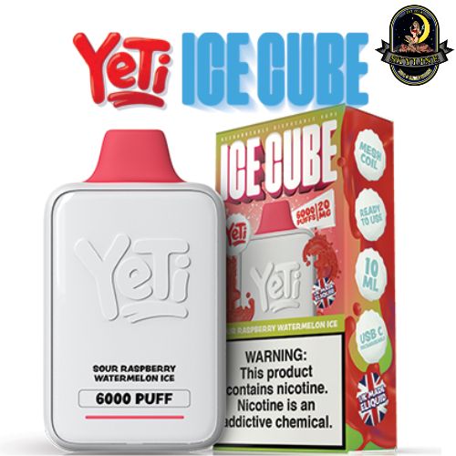 Yeti Ice Cube Sour Raspberry Watermelon Ice 20mg Disposable Vape