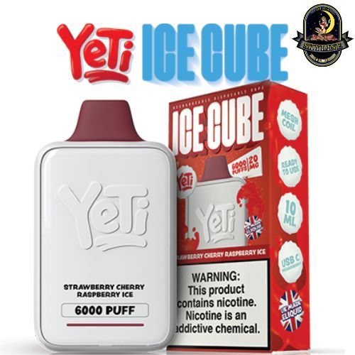 Yeti Ice Cube Strawberry Cherry Raspberry Ice 20mg Disposable Vape
