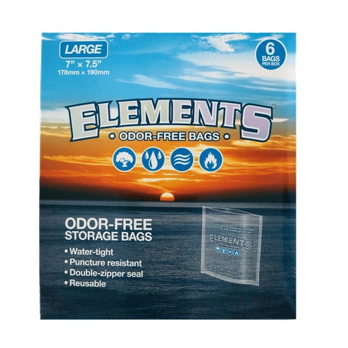 Elements Clear Odor-Free Storage Bags Large retail pack of 6
