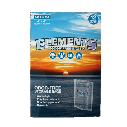 Elements Clear Odor-Free Storage Bags Medium retail pack of 12