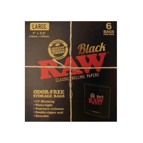 raw black bags large