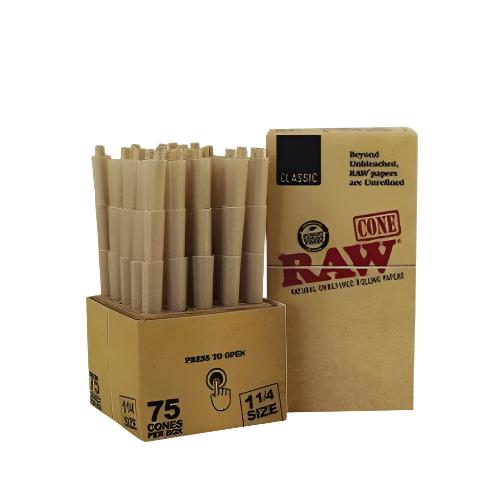 RAW Classic 1¼ Cones Box Of 75 | RAW | Skyline Smoke Company | South Africa