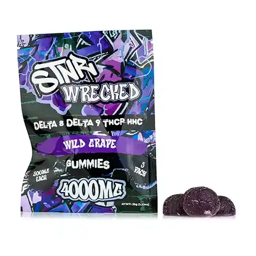 Wild Grape STNR 800mg Delta 8 Wrecked Gummies | Skyline Grow Shop