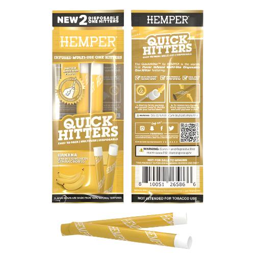 Quick Hitters Banana Multi-Use Disposable One Hitter | Hemper USA | Skyline Smoke Company | South Africa