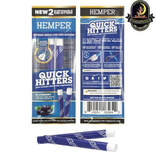Quick Hitters Blueberry Multi-Use Disposable One Hitter | Hemper USA | Skyline Vape & Smoke Lounge | South Africa