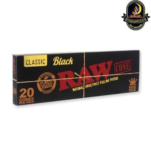RAW Black 1¼ Cones Box of 20 | RAW | Skyline Vape & Smoke Lounge | South Africa