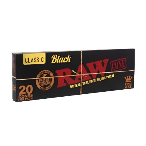 RAW Black Kingsize Cones Box of 20. | RAW | Skyline Smoke Company | South Africa