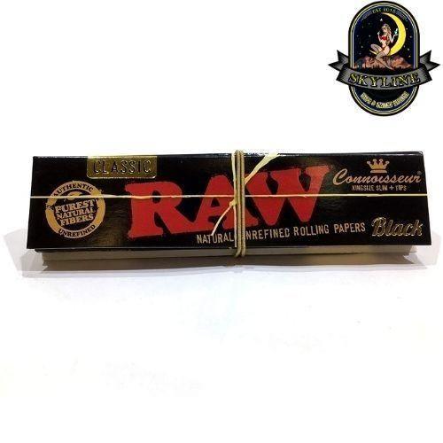 RAW Black Kingsize Slim With Tips | RAW | Skyline Vape & Smoke Lounge | South Africa