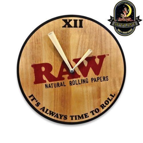 RAW Wooden Wall Clock | RAW | Skyline Vape & Smoke Lounge | South Africa